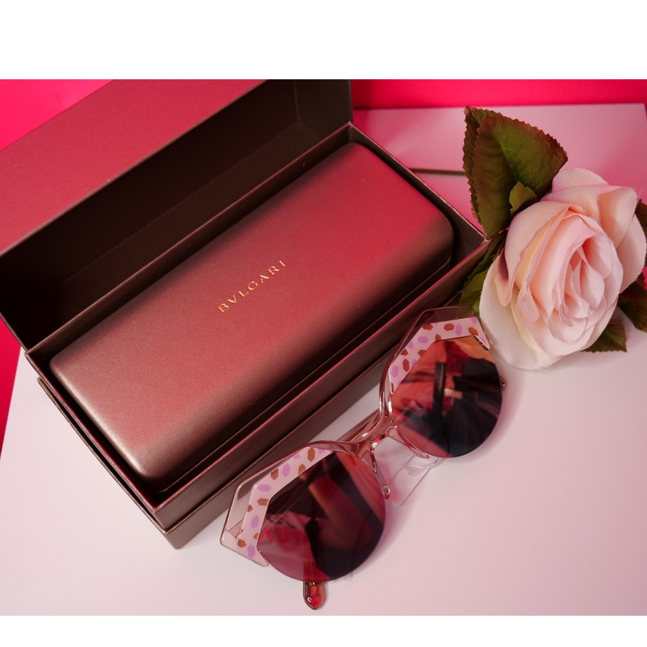 Bvlgari Sunglasses Pink Color/ Rectangular Form/ 8203 (100% Authentic)